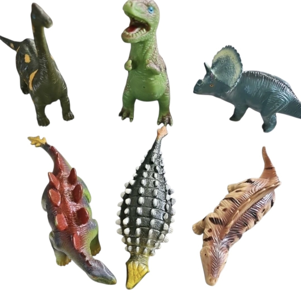 2005‎ Toy Major Trading Co. Squeezy Toy Dinosaur Lot Of 6. T-Rex Kids Toys Beach